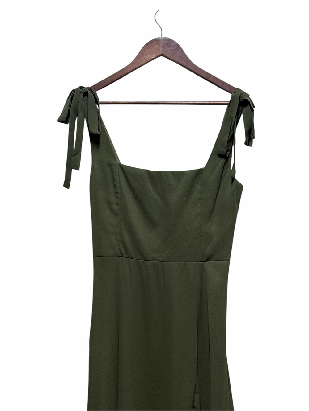 Lulus Love Me Forever Olive Green Square Neck Maxi Dress Size M NWT - Picture 8 of 10